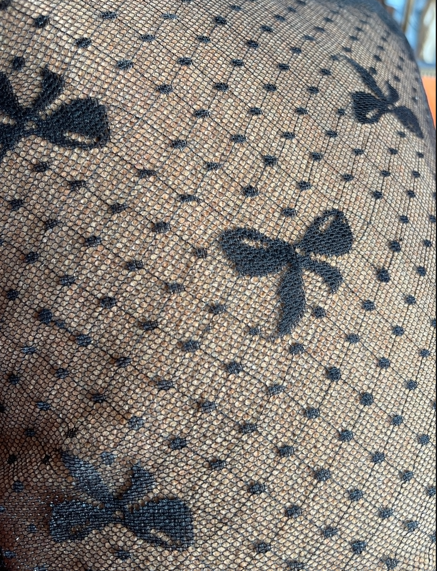 Black Bow Mesh Crop Top