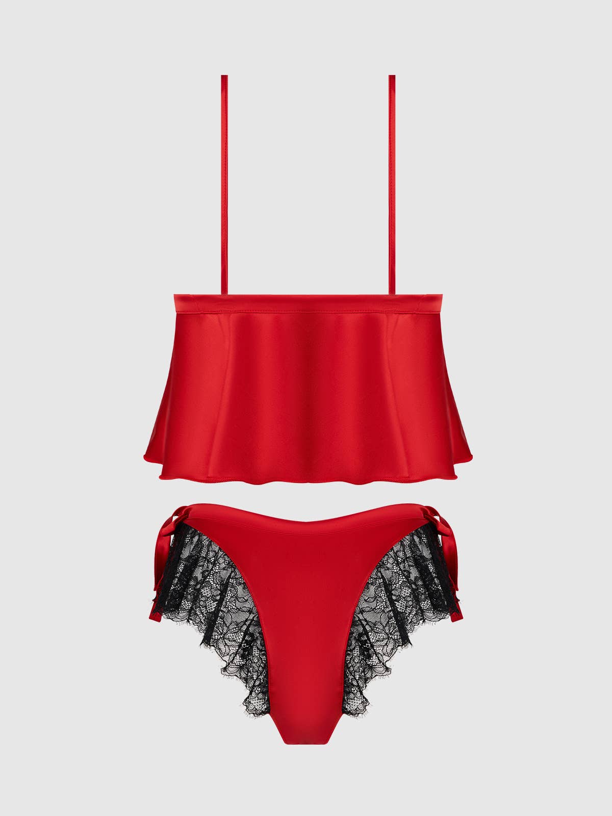 JOCELYN DROP OFF SLEEP SET: CRIMSON RED & BLACK