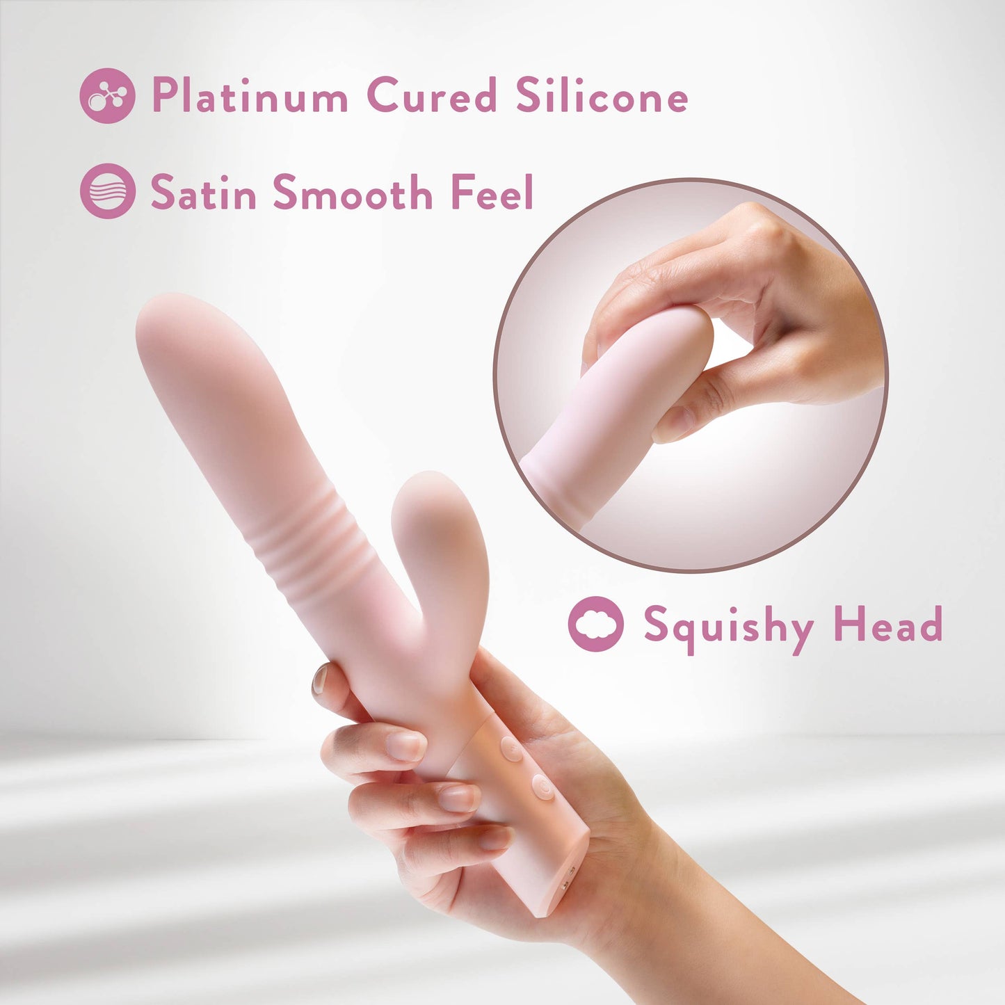 Blush - Fraya Silicone G Spot Rabbit Vibrator - Pink