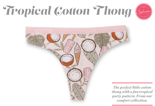 Tropical Cotton Thong