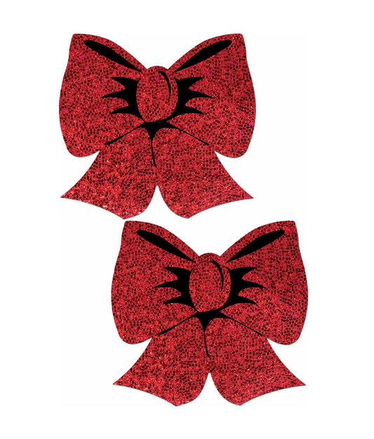 Holographic Red Bows Nipple Pasties