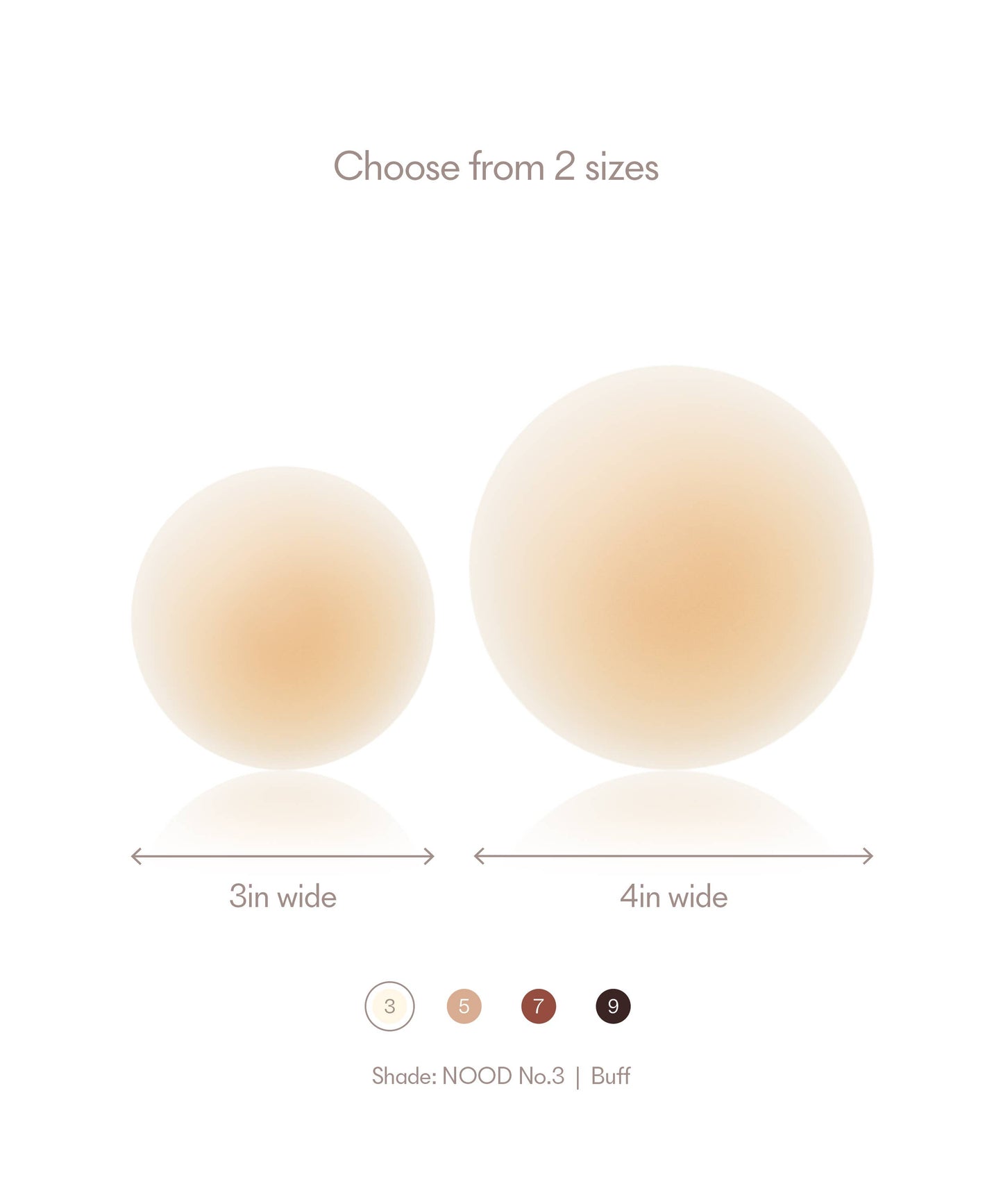 No-Show | Reusable Adhesive Nipple Covers: No 7 Bronze / 4in.