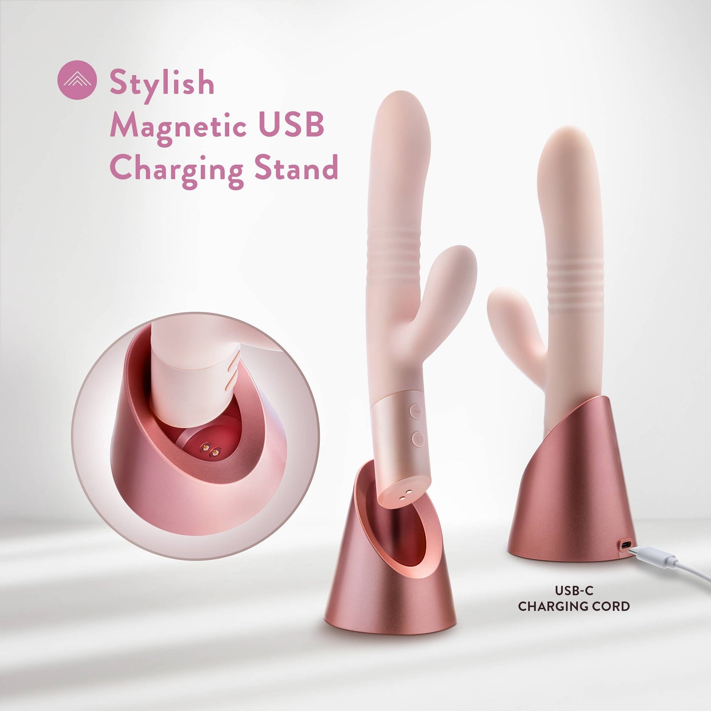 Blush - Fraya Silicone G Spot Rabbit Vibrator - Pink