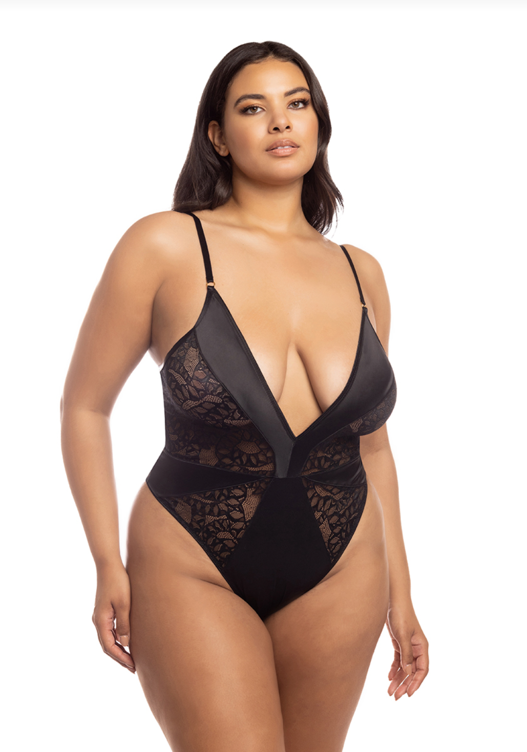 Amaya Lace Snake Teddy - Black